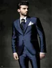 Giacca blu navy Smoking da sposo Groomsmen Uomo Abito da uomo Matrimonio (giacca + pantaloni + cravatta + gilet) costume Mariage Homme Traje Novio Hombre Abiti da uomo Bl