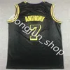 2021 Basketball Jerseys Carmelo Anthony 7 Russell Westbrook 0 8 24 Mens Blue White Yellow Purple Black Color 6 James Top Quality