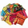 jewelry pouch real silk silks and satins small packing bag buddha beads tassel brocade bags 100pcs/lot