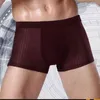 Bragas para hombre Ropa interior Boxers Shorts Hombre Slip Homme Boxershort Calzoncillos Malla Transpirable Fibra de bambú Boxer Verano Color sólido H1214