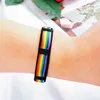 Hommes fierté mode arc-en-ciel tour de cou Bracelet LGBT femmes Gay lesbienne cadeau tissé ruban collier Punk accessoires