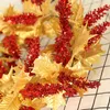 Декоративные цветы венки искусственные растения красное золото сорго ротанное гирлянды, ручная струна 1,8 м.