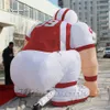 Scultura gonfiabile su misura dello sportivo di calcio dell'America di esplosione del pallone della mascotte del personaggio del modello 3m del giocatore di rugby gonfiabile personalizzato per la decorazione del parco e del gioco