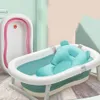 Portátil Baby Chuveiro Banheira Banheira Dobrável Travesseiro Macio Não-Slip Bathtub Mat Recém-nascido Segurança Flutuante Almofada Reclinando Mats Wll916