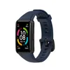 Med Clip Smart Watch Replacement Silicone Bands Strap för Huawei Honor Band 6 Pro Arg-B19 FRA-B19