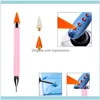 Salon Health BeautyDualed Nail Art Wax Studs Pärlor Rhinestone Gems Crystal Jewel Diamond Stones Picker Doting Pen Applicator Tooladd2 E