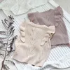 Baby Girls Sweaters Fille Solide Pull sans manches Gilet Garçons Tricot Enfants Enfant Automne Vêtements d'extérieur Volants 211201