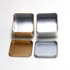 Small Metal Tin Gold Silver Packing Boxes Square Shape Party Gift Wedding Candy Container Case