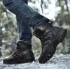 Célèbre concepteur bottes d'hiver nouveaux hommes chaussures d'extérieur haut de gamme plus velours chaud hommes chaussure de randonnée botte de neige masculine romaine
