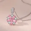 Carino geometrico rotondo piccolo laboratorio pendenti di diamanti collana donne argento 925 collane girocollo gioielli regalo di fidanzamento XDZ050