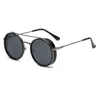 Retro ronde designer zonnebril voor vrouw metalen frame mode zonnebril UV Bescherming heren sunglasse mooi goed