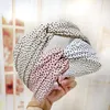 Moda Chiffon Headbands para Mulheres Ponto Imprimir Cross Lavar Face Meninas Headband Non Slip Hair Bands