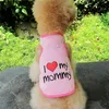 Vêtements pour chiens Ovely maman papa vêtements pour animaux de compagnie été chiot t-shirt gilet pour petits chiens Shih Tzu carlin chemises en gros vêtements animaux produits