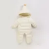 ロンパーズ冬の新生児の赤ちゃんの肥厚綿の暖かいロンパークリスマスジャンプスーツの服を備えた一つのジャンプスーツキッズデザイナー服4644 Q2