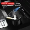 Car Trend Originality Bring Your Own Lid LED Light One Second Cleaning Soot Portable Ashtray