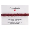 Fashion Friendship Charm Bracelets for Women Handmade Woven Braided Bracelet with Paper Card Adjustable Bohemian style Wax Rope Bangles Pulseras Mens Gift Jewelry