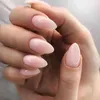 Unghie finte 24 pezzi Premere su unghia finta a stiletto corto con colla gelatinosa Lucido rosa naturale Unghie finte artificiali Fai da te Punte delle dita Strumento per manicure 220225