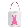 Toile panier de pâques oreilles de lapin bonne décoration de fête sacs de pâques de qualité pour enfants cadeau seau dessin animé lapin carring oeufs sac