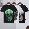 Plein Bear T Shirt Mens Designer Tshirts Rhinestone Skull T-shirts Klassisk Högkvalitativ Hip Hop Streetwear Tshirt Casual Top Tees PB 16304