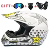 Casques de moto Casque Locomotive Quatre Saisons Lunettes pour hommes Gants Masque Couverture complète Personnalité Cool Kart VTT