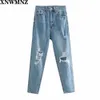 Za Faded high-waist jeans Featuring five-pocket design ripped detailing on the front and zip fly and metal top button fastenins 210616