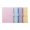 A6 PU Leather Notepads Waterproof Macarons Decorations Binder Hand Ledger Notebook Shell Loose-leaf Notepad Diary Budget Stationery Cover School Office