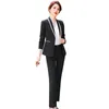 Högkvalitativa affärer Wear Women's Suit Skirt Two-Piece Autumn And Winter Solid Color Ladies Jacket Slim Office Kvinna 210527