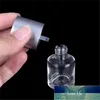 1 pièces 5 ml/8 ml/10 ml/15 ml vide bouteille de vernis à ongles en verre transparent avec couvercle brosse adhésion promoteur adhésif flacons