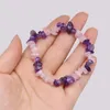 Strand pärlstav strängar naturliga stenarmband 18 cm semi-ädelstenar rose kvarts Amethysts charm tillbehör födelsedag kvinnor gåva raym22