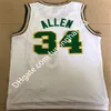 1996 Мужская спортивная одежда Gary 20 Payton Jersey Vintage Shawn 40 Kemp Kevin 35 Durant Желто-зеленые спортивные рубашки Ray 34 Allen Jersey Stitched