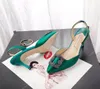 Klassiska damer högkvalitativa sandaler lyx Rhinestone Red Sole High Heels Designer Fashion Jelly Slide Casual Skor Stor storlek med låda 35-40-41