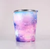 Rostfritt stål Curving Tumblers 12oz Multicolor Curved Tumblers Vattenflaska Stemless Curved Cup Kaffe Ölmugg med lock llb12521