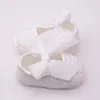 Första Walkers Born Girls Soft Shoes Soled Non-Slip Toddler Bowknot Lace Baby Bomull Tyg Footwear Crib Flat Single A20