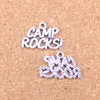 100pcs Antique Silver Bronze Plated CAMP ROCKS Charms Pendant DIY Necklace Bracelet Bangle Findings 13*21mm
