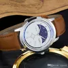Männer Casual Sport Uhr Quarz Armbanduhr Mode Business PU Schwarz Blau Braun Band Lederband Uhren Männliche Luxus Uhr sterne