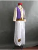 Custom Made Aladdin Lampa Książę Aladdin Kostium dla dorosłych Man Dance Party Movie Cosplay Costume Y0903