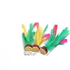 2022 new Fun Kids Exercise Kick Shuttlecock Chinese Jianzi Colorful Feather Foot Sports Outdoor Toy Game teen entertained fast ship