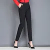 High waist elastic pants loose women harem cago streetwear black cargo capris trousers Korean Plus size 210608