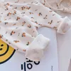 MILANCEL Vestiti per bebè autunnali a maniche lunghe lavorati a maglia Pagliaccetto semplice Vestito per neonato casual 210816