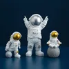3&4pcs set Astronaut Action figures Space man Mini Diy Cute Model Figure Speelgoed Pop Home decoration figurine car desk decor 211101