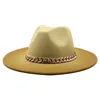 2021 automne hiver laine hommes fedoras femmes feutre chapeau dames sombrero jazz mâle chapeau melon extérieur vintage hauts chapeaux grande taille