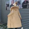 X-long Winter Down Jacket Women Hooded Solid Casual Women's Down Coat With Fur Collar Solid Thick Overcoat Female 211007