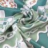 130cm New Silk Scarf Twill Large Square Flower Stitching Horse Head Shawl Handkerchief