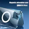 Hard Crystal Cases Magsafe Cover för iPhone 13 12 11 Pro Max Mini Magnetic Shell Funda Case