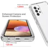2 i 1 robusta rustning stötsäkra fall för Samsung Galaxy A32 4G Anti-Slip Soft TPU Bumper Hard PC Transparent Acrylic Back Cover