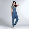 Damen Jeans Damen Denim Overalls Hip Hop Tapered Loose Casual Jumpsuit Koreanische Version der Tide Cotton Bullets Slim Pants