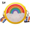 Mini Kids Bolsas Princesa Bag Dos Desenhos Animados Rainbow Donut Silicone Crossbody Bags Instagram Cash Wallet Crianças Bolsa