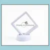 Jewelry Stand Packaging & Display White Black Ring Pendant Suspended Floating Display-Case Jewellery Coins Gems Artefacts Packing Boxes Drop