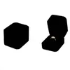 Fyrkantig form sammet smycken förpackning hållare svart färglåda för pendell halsband armband ring örhänge lådor dekor