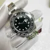 2 Style Luxury Best Quality Watch 40mm GMT Blå Svart Keramisk Bezel Automatisk rörelse Mode Dykning Mens Klockor Originalbox